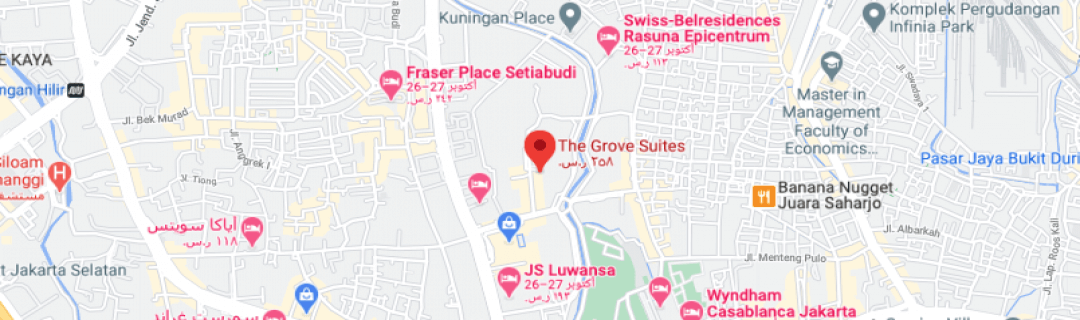 خارطةفندق أجنحة ذا غروف  The Grove Suites جاكرتا