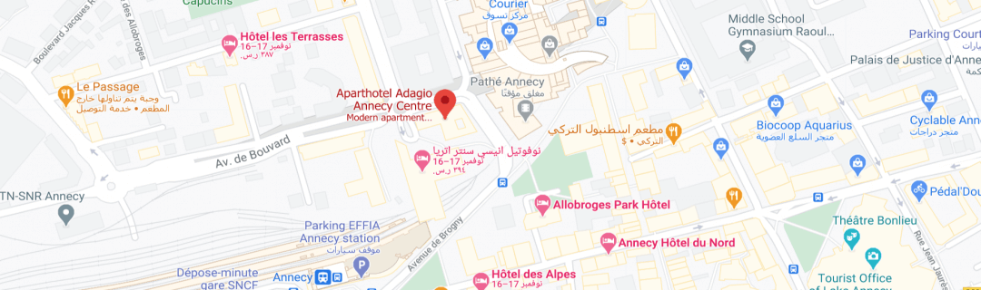 خارطةشقق فندقية أداغيو أنِسي سنتر Aparthotel Adagio Annecy
