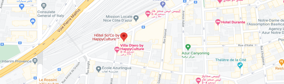 خارطةفندق So’Co by Happyculture نيس
