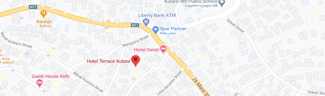 خارطةفندق تراس كوتايسي  Hotel Terrace Kutaisi
