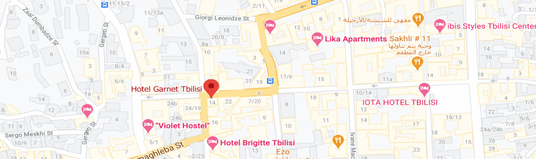 خارطةفندق قرانت Hotel Garnet Tbilisi