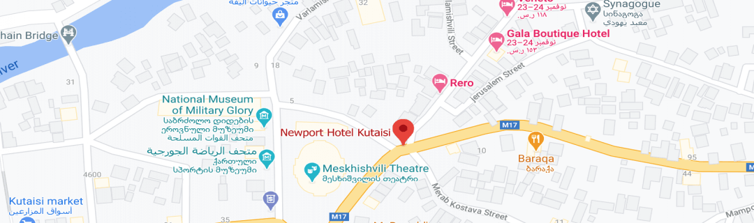 خارطةفندق نيوبورت Newport Hotel Kutaisi