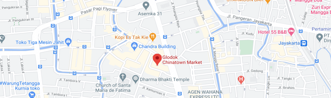 خريطةالسوق الصيني في جاكرتا -  China town -  Glodok Chinatown Market