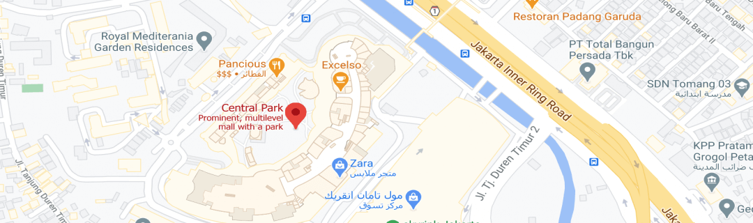 خريطةسنترال بارك جاكرتا Central Park Jakarta