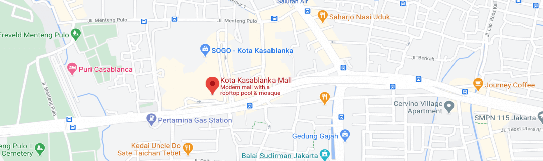 خريطةكوتا كازابلانكا مول kota Kasablanka